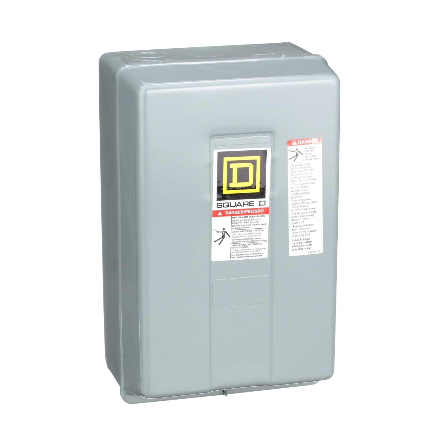 Contactor, Type L, multipole lighting, electrically held, 30A, 6 pole, 600V, 110/120VAC 50/60Hz coil, NEMA 1 [TAA]