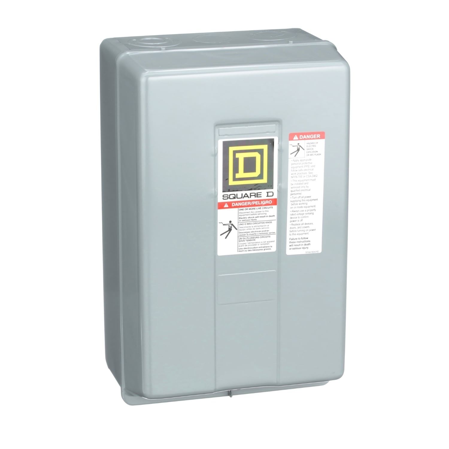 Contactor, Type L, multipole lighting, electrically held, 30A, 8 pole, 600V, 110/120VAC 50/60Hz coil, NEMA 1 [TAA]