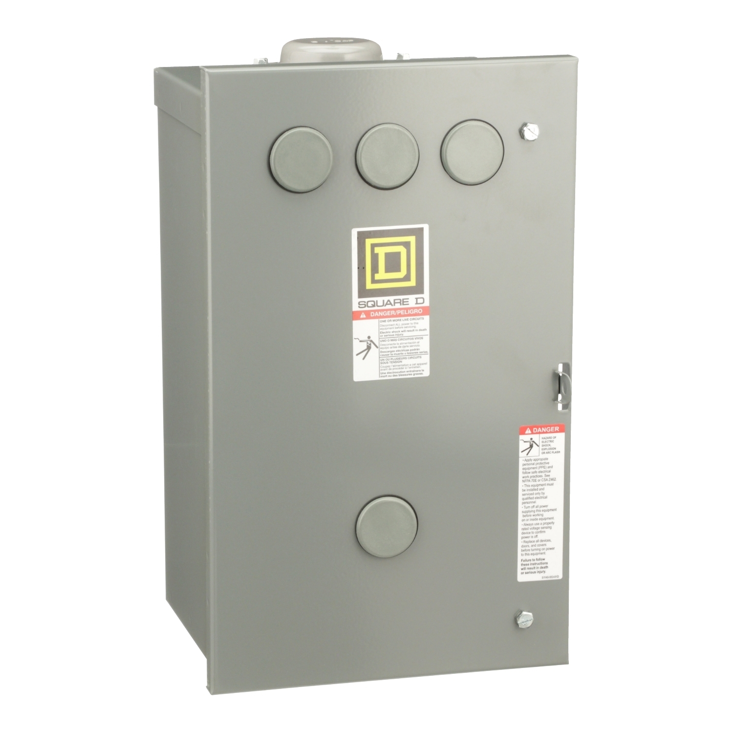 Contactor, Type L, multipole lighting, electrically held, 30A, 2 pole, 600V, 110/120VAC 50/60Hz coil, NEMA 3R [TAA]