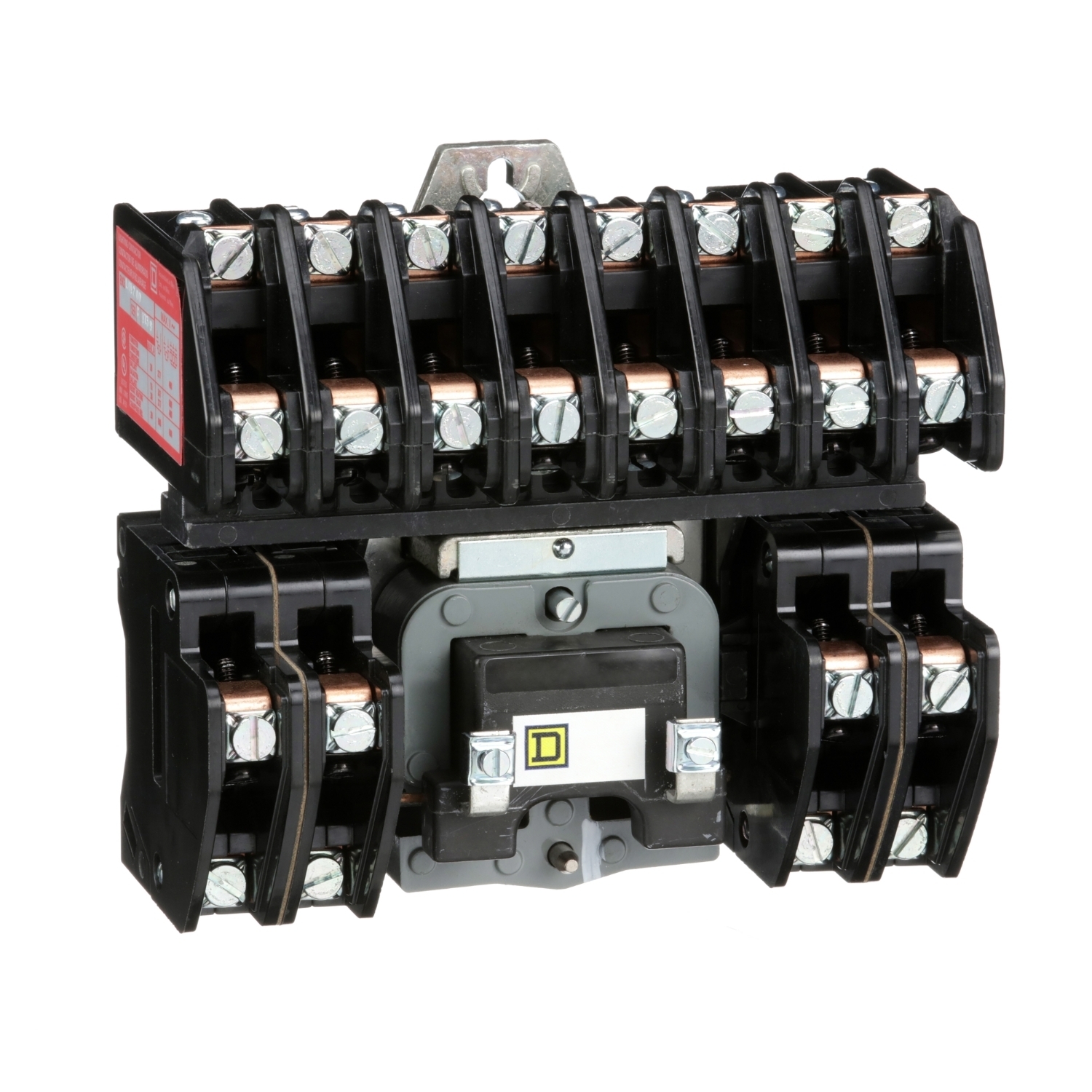 Contactor, Type L, multipole lighting, electrically held, 30A, 12 pole, 600 V, 220/240 VAC 50/60 Hz coil, open style [TAA]