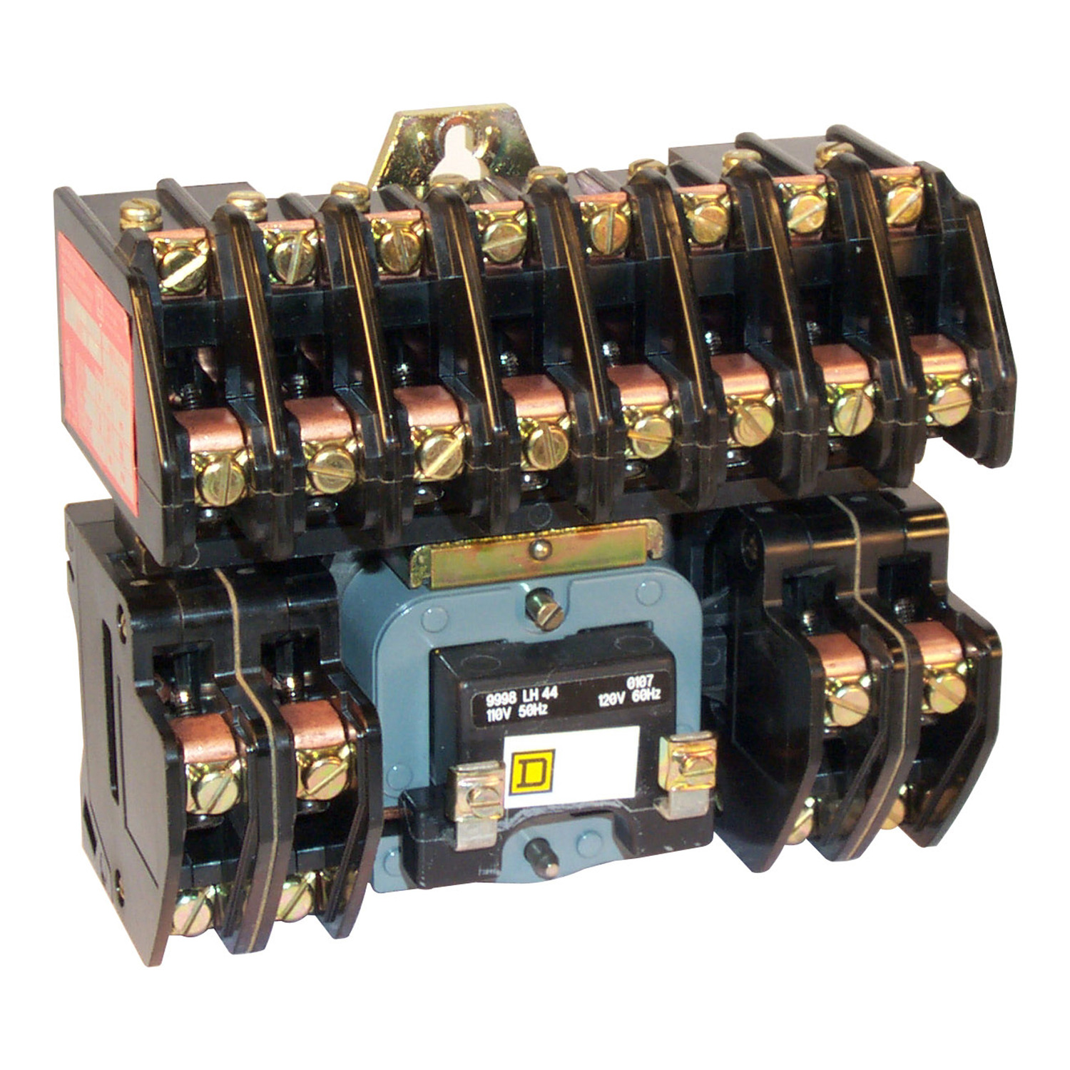 8903L electrically held lighting contactor, 12 P, 12 NO, 30 A, 600 V, 440/480 V 50/60 Hz coil, open