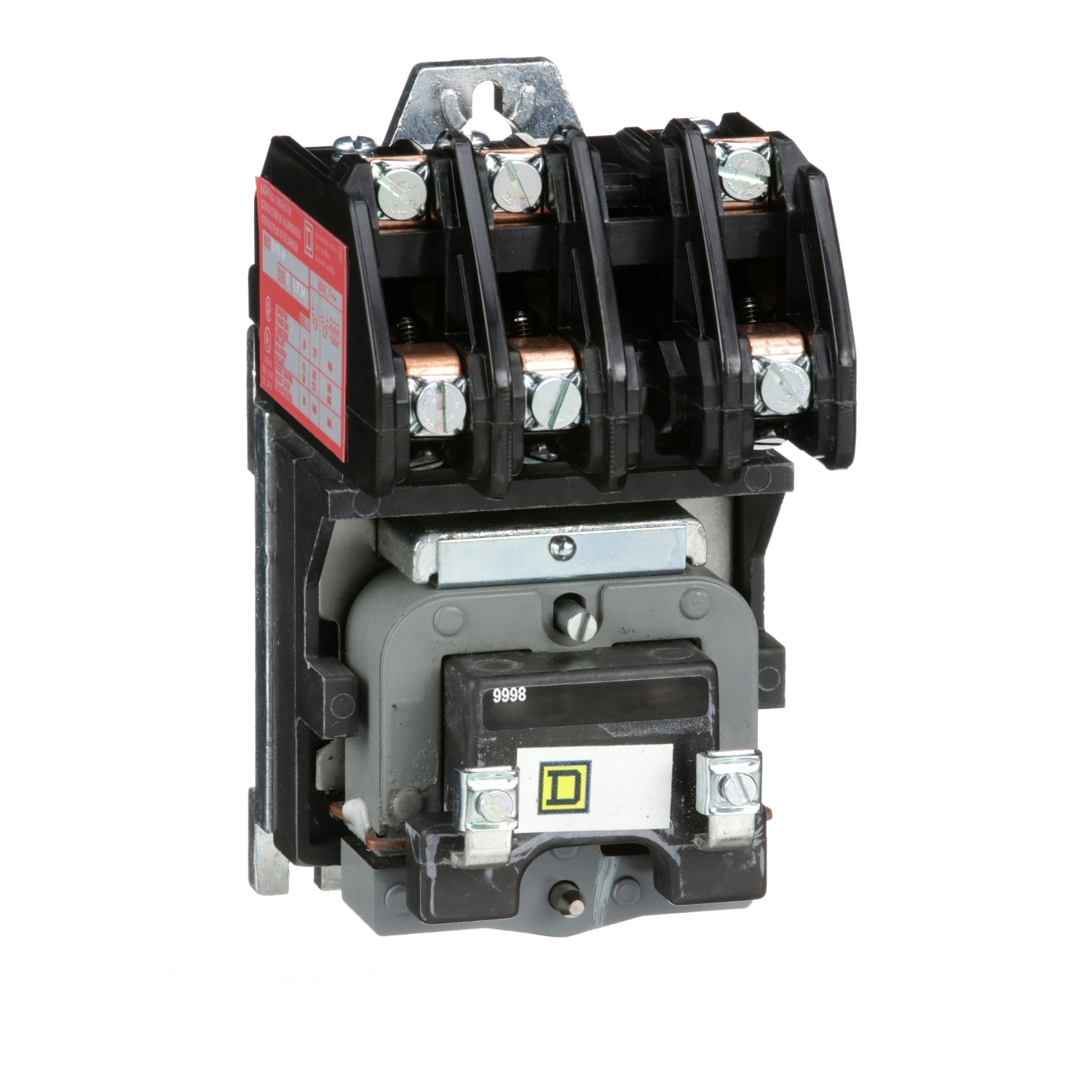 Contactor, Type L, multipole lighting, electrically held, 30A, 3 pole, 600 V, 440/480 VAC 50/60 Hz coil, open style [TAA]
