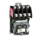 Contactor, Type L, multipole lighting, electrically held, 30A, 4 pole, 600 V, 110/120 VAC 50/60 Hz coil, open style