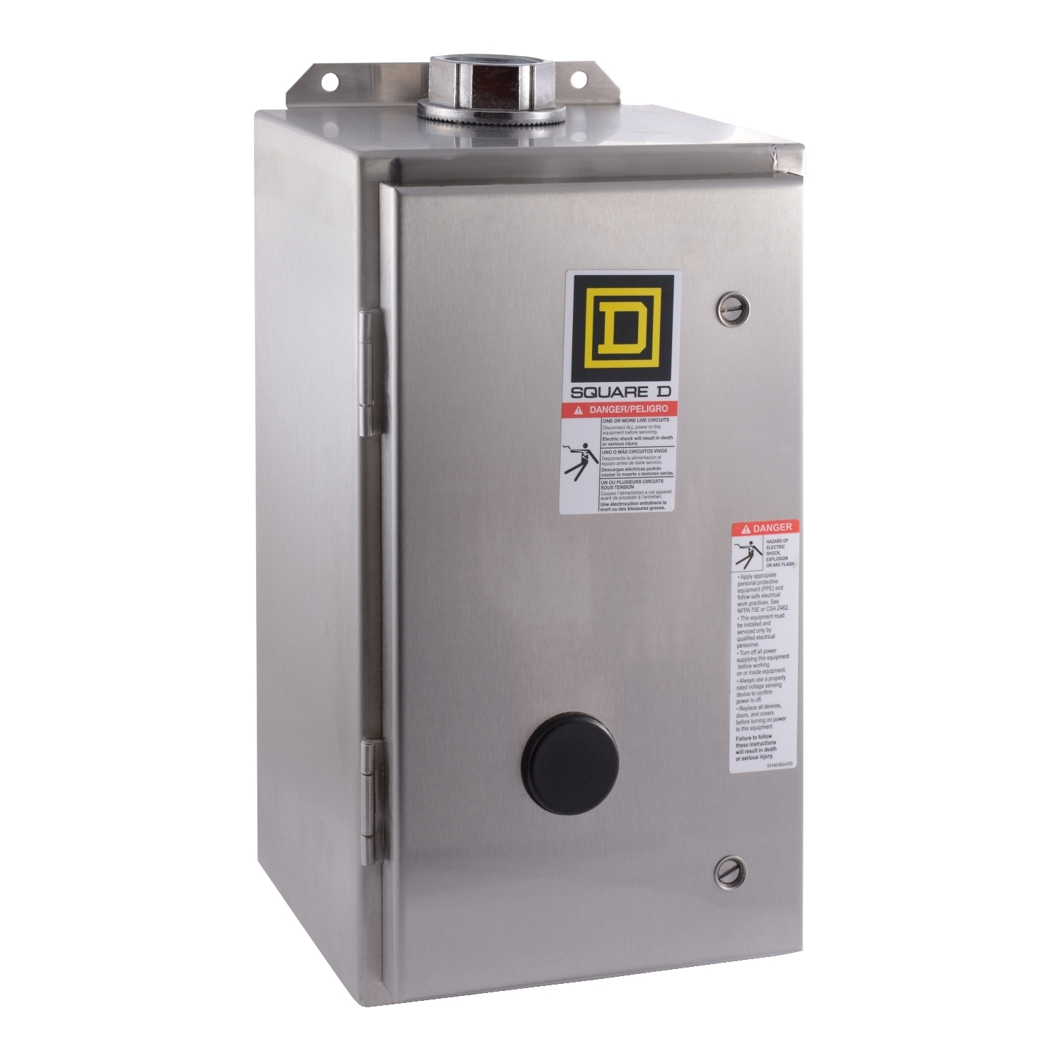 Contactor, Type L, multipole lighting, electrically held, 30A, 4 pole, 600V, 110/120VAC 50/60Hz coil, NEMA 4/4X