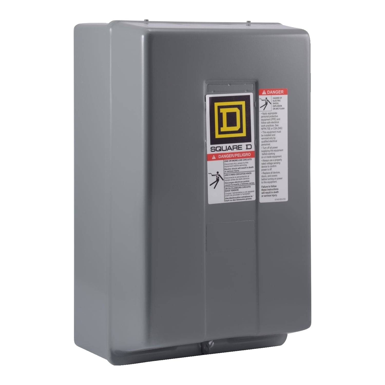 Contactor, Type L, multipole lighting, mechanically held, 30A, 2 pole, 600V, 110/120VAC 50/60Hz coil, NEMA 1 [TAA]