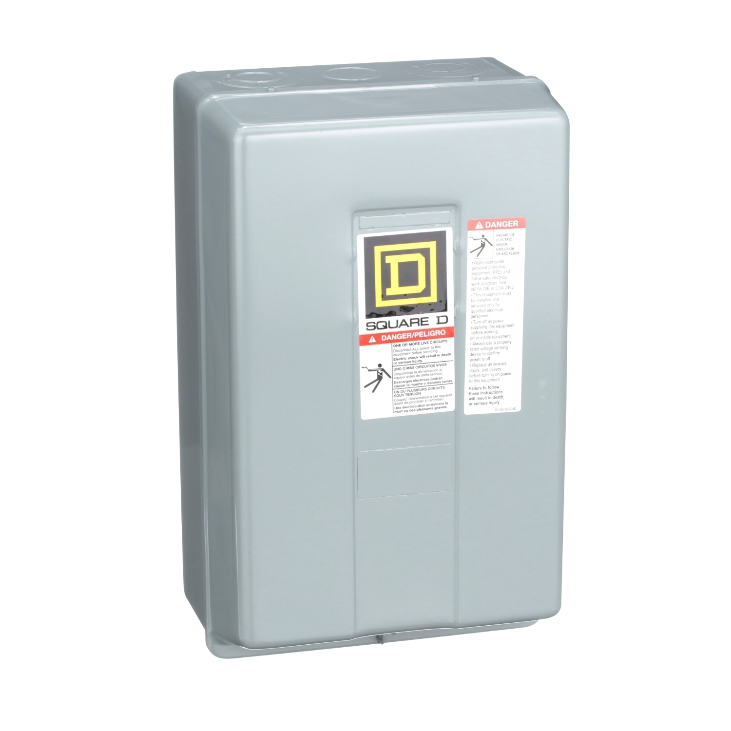 Contactor, Type L, multipole lighting, mechanically held, 30A, 6 pole, 600V, 110/120VAC 50/60Hz coil, NEMA 1 [TAA]