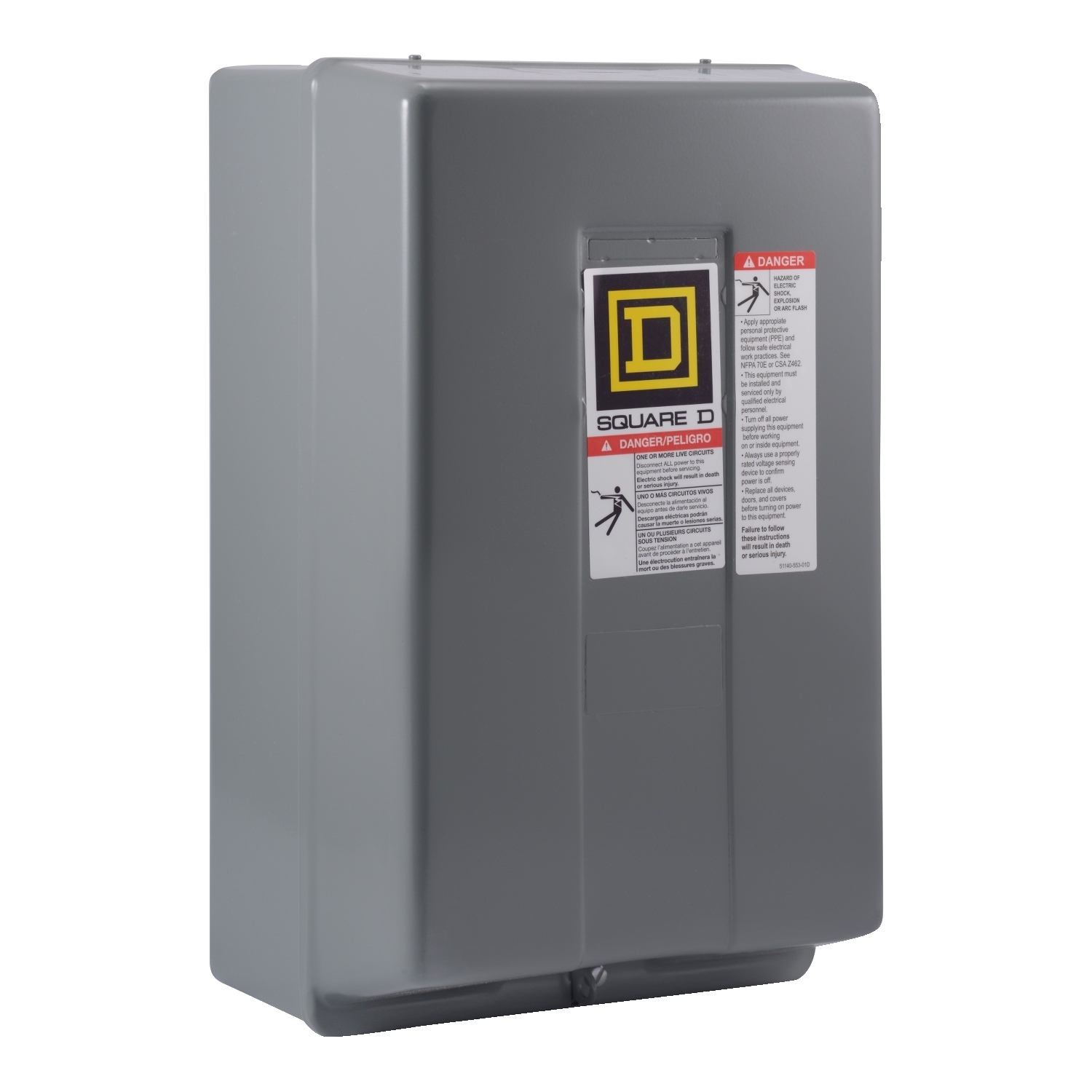 Contactor, Type L, multipole lighting, mechanically held, 30A, 8 pole, 600V, 110/120VAC 50/60Hz coil, NEMA 1, +option [TAA]