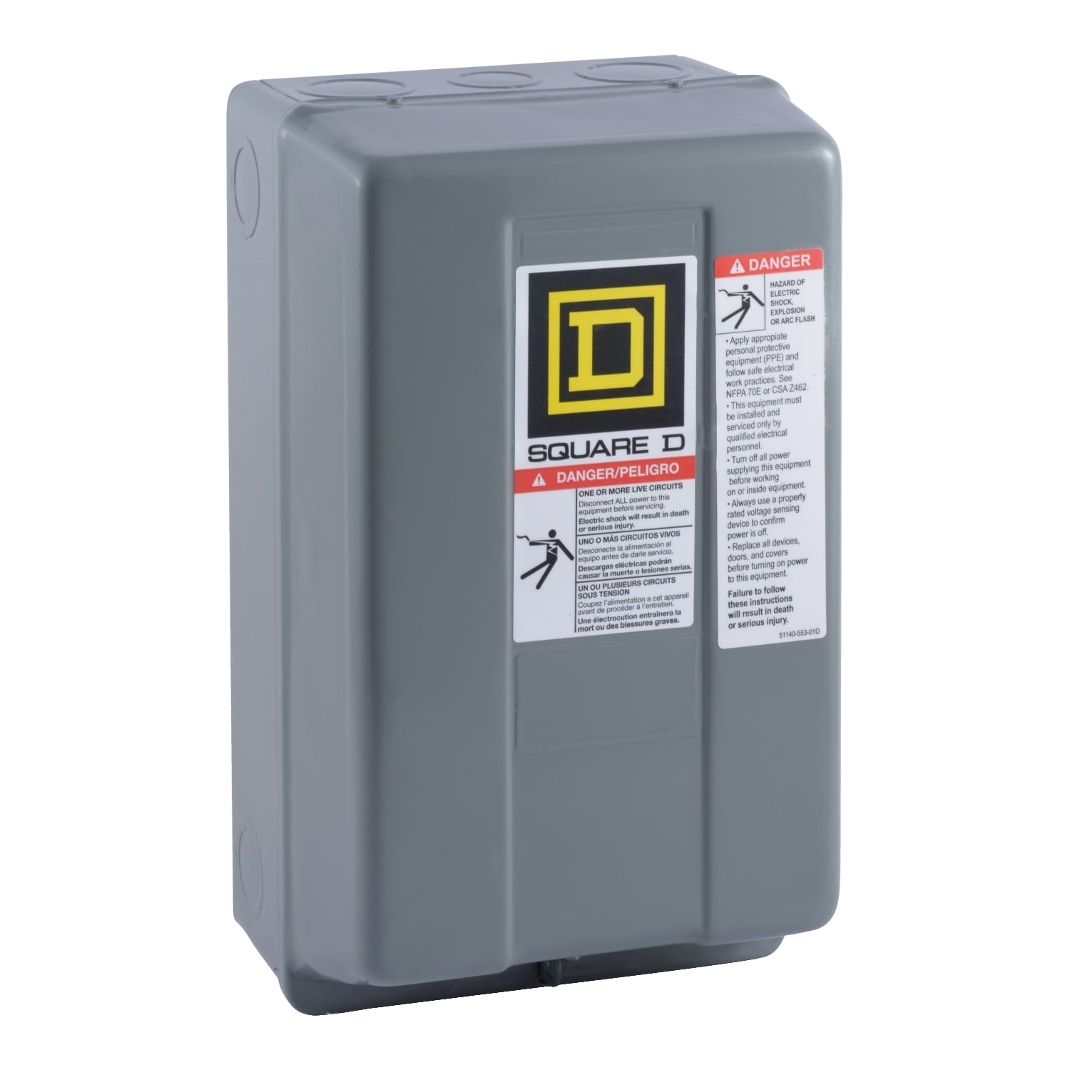 Contactor, Type S, multipole lighting, mechanically held, 30A, 2 pole, 120/110VAC 60/50Hz coil, NEMA 1 [TAA]
