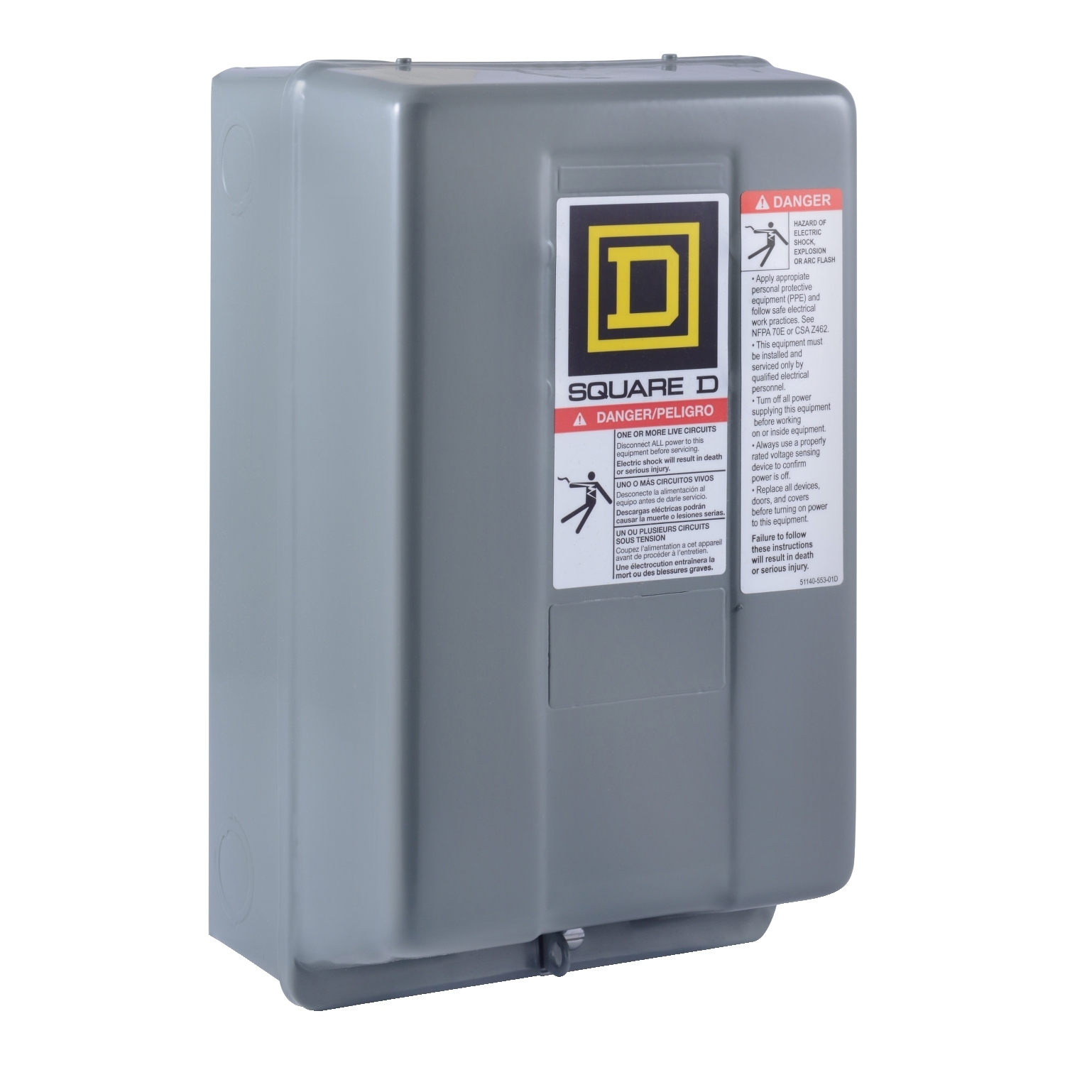 Contactor, Type S, multipole lighting, electrically held, 30A, 5 pole, 110/120VAC 50/60Hz coil, NEMA 1 [TAA]