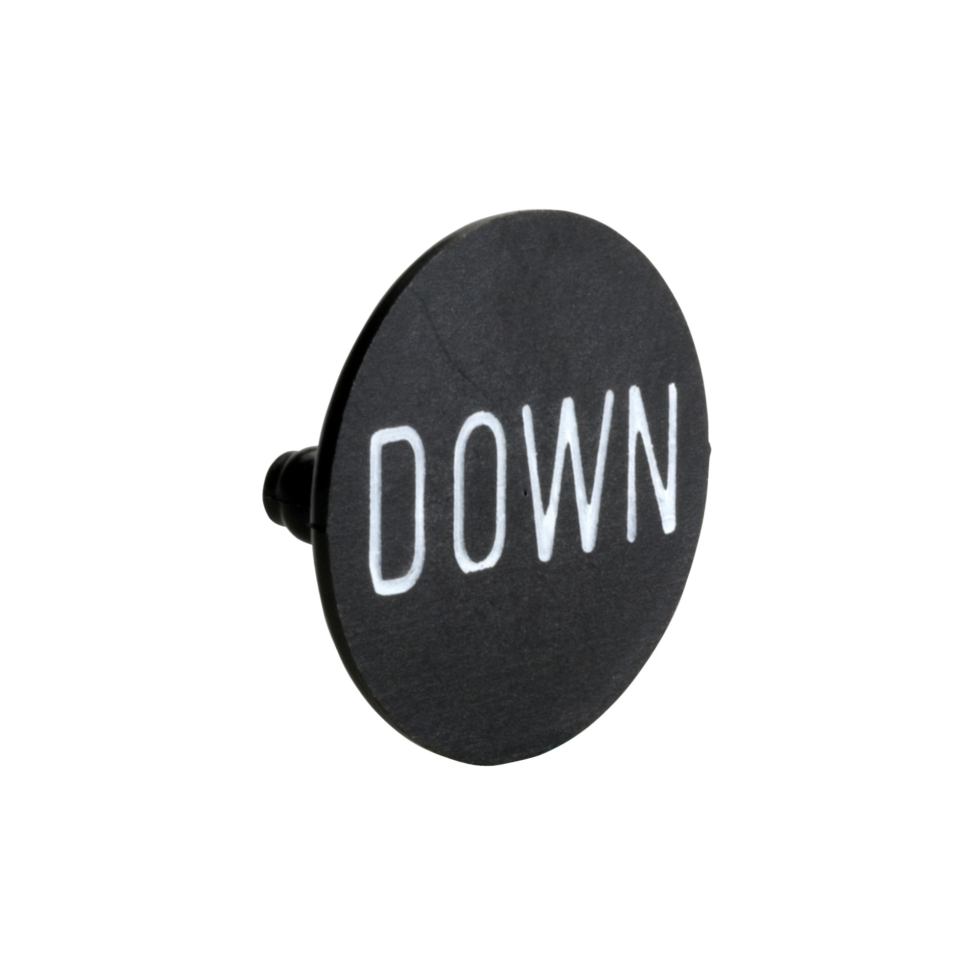 9001B254 Harmony Legend Plate, For Use With Class 9001 Type B 30 mm Dia Pushbutton Control Station, 30 mm, DOWN Legend, Black