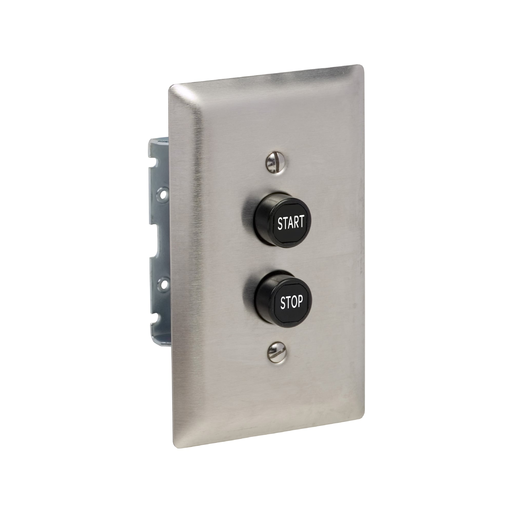 Push button, Type B, standard duty control station, 5A, 600VAC, START/STOP, NEMA 1 flush mount