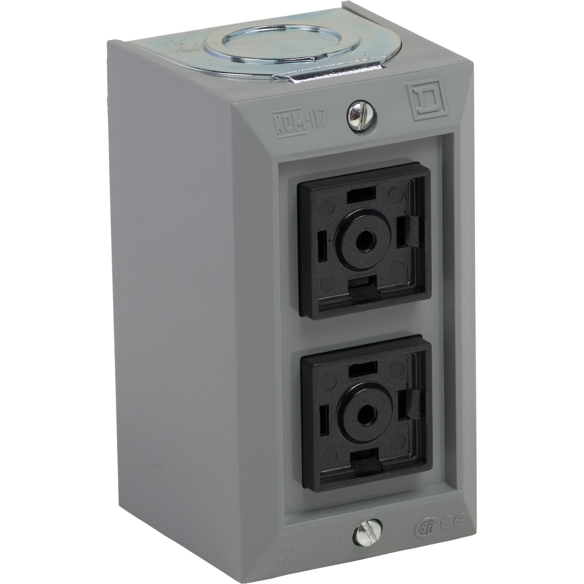 Push button, Type B, standard duty control station, 5A, 600VAC, universal, without legend inserts, NEMA 1