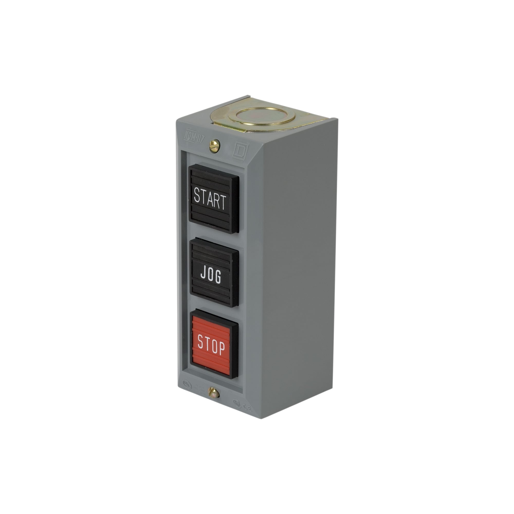 Push button, Type B, standard duty control station, 5A, 600VAC, START/JOG/STOP, NEMA 1