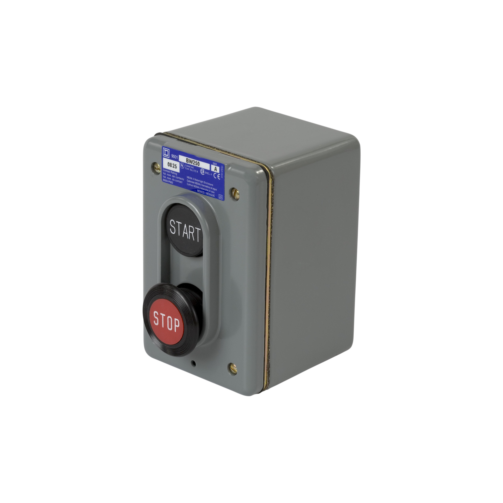 CONTROL STATION 30 Standard Duty Momentary Push Button 1NO- Mushroom 1NC