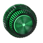 30mm Push Button, Types K or SK, pilot light lens, plastic fresnel, green