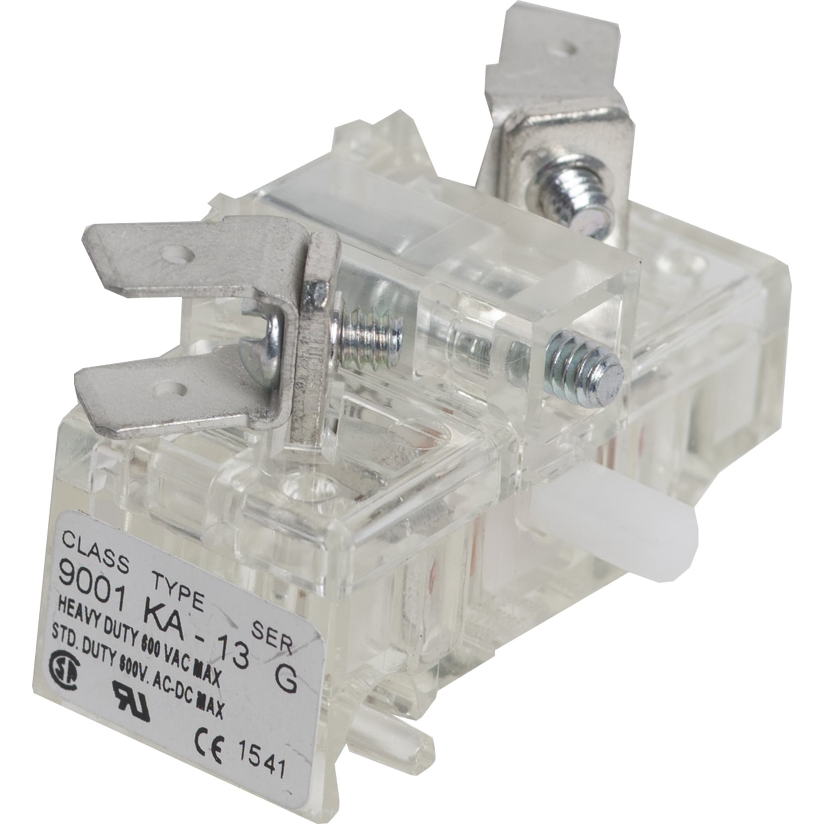 30mm push button, Type K, contact block, 1NC, 6A inductive at 120VAC, quick connect terminals
