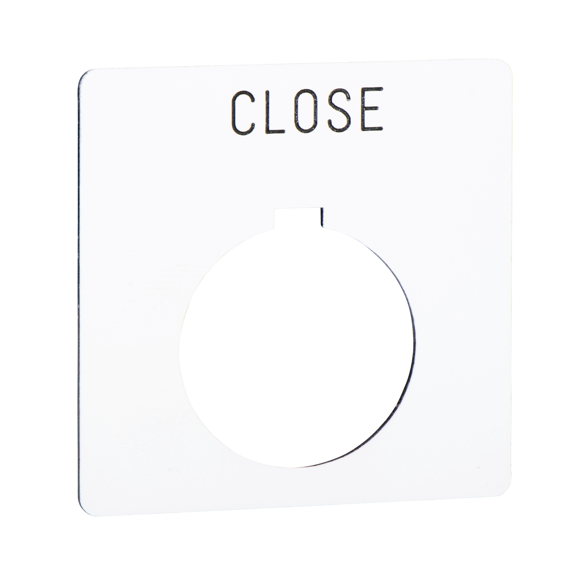 PUSH BUTTON LEGEND PLATE 30MM T-K