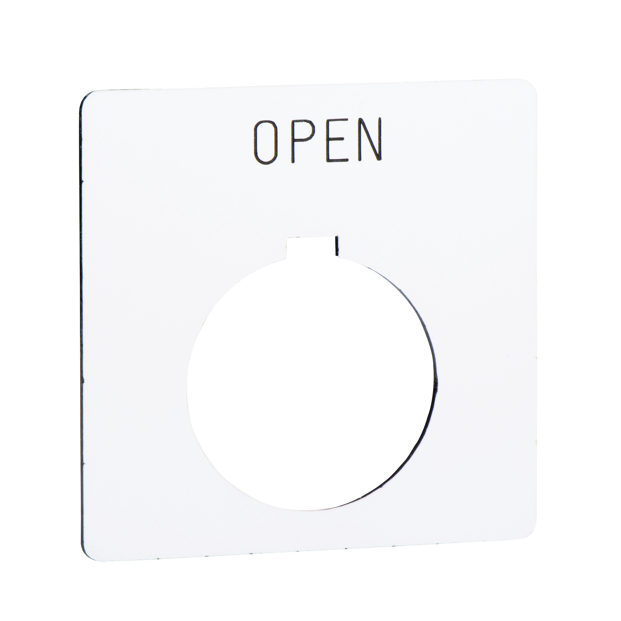 PUSH BUTTON LEGEND PLATE 30MM T-K