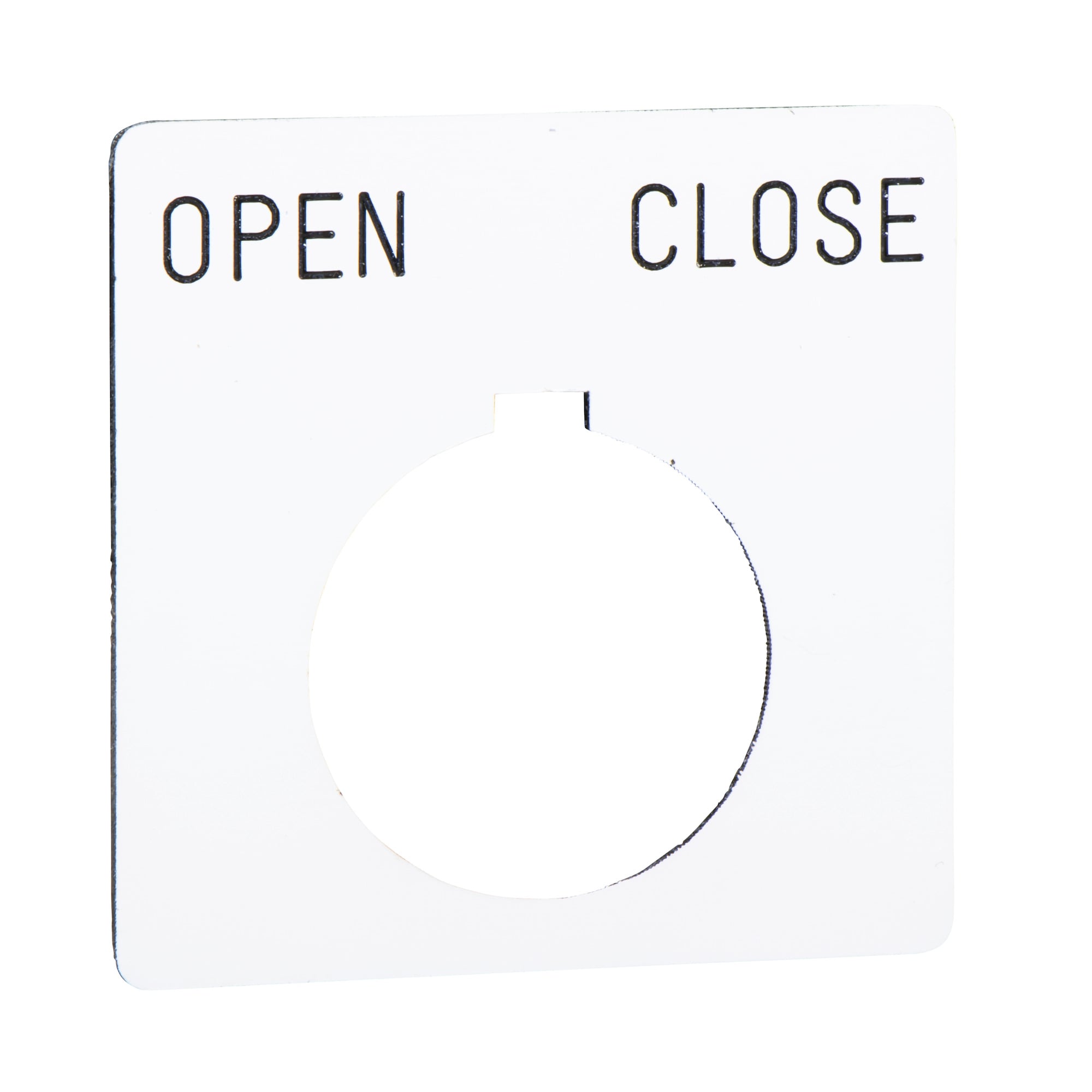 PUSH BUTTON LEGEND PLATE 30MM T-K
