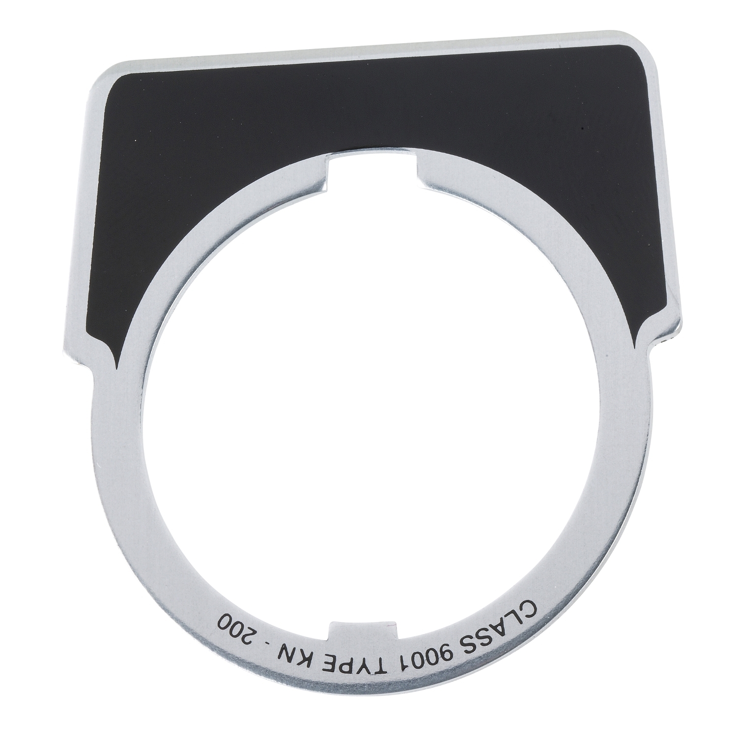 30mm push button, Type K, blank black aluminum legend plate