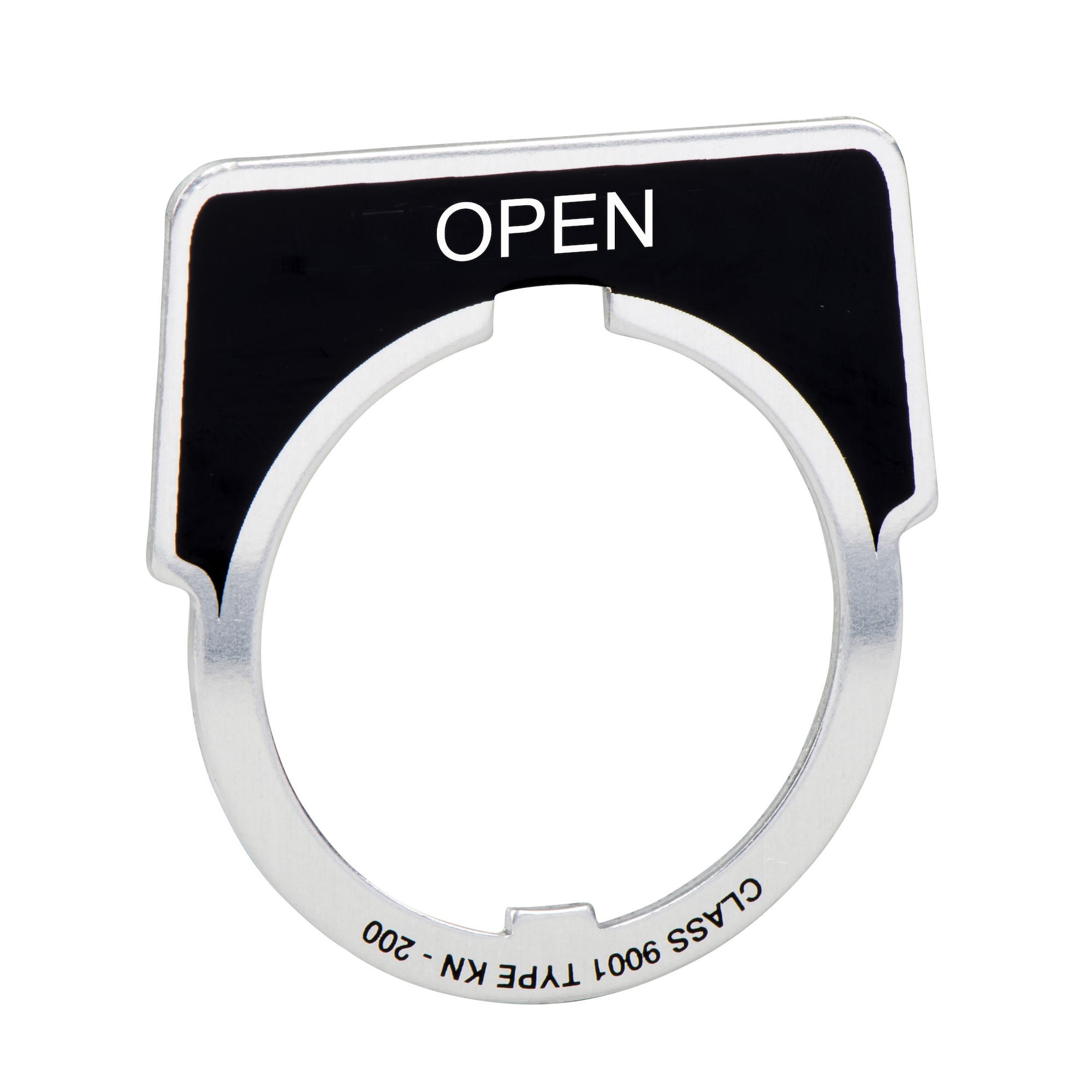 PUSH BUTTON LEGEND PLATE 30MM T-K