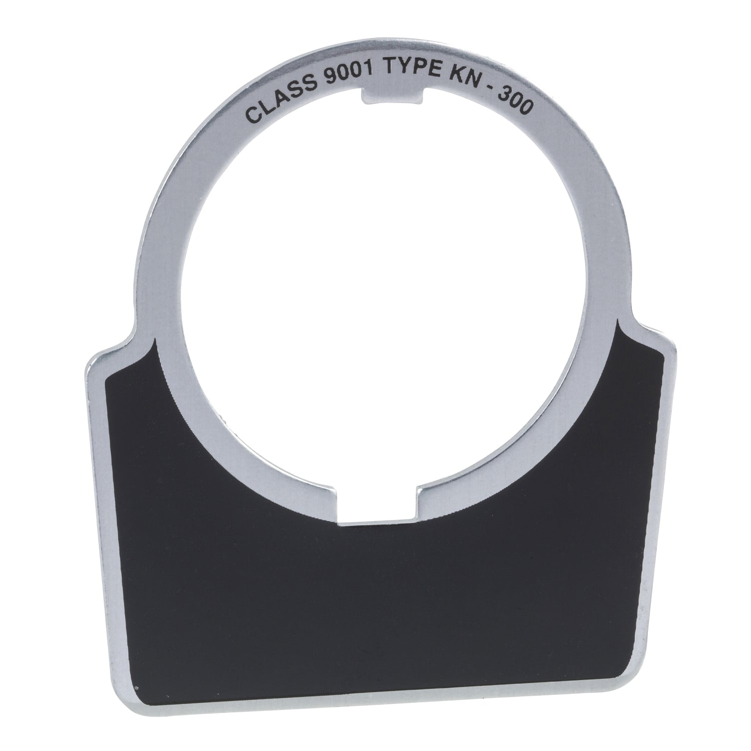 30mm Push Button, Type K, aluminum legend plate, black, blank