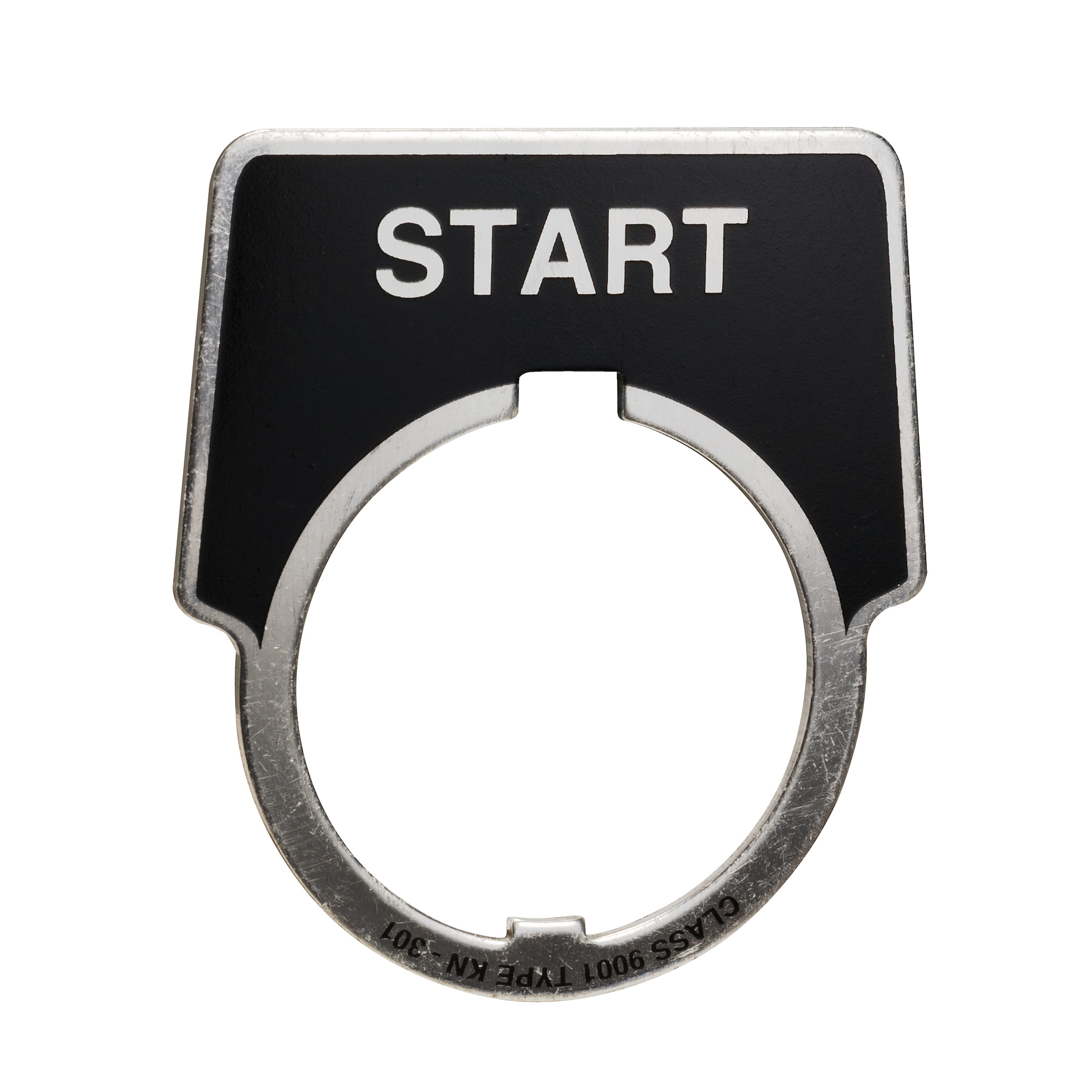 legend plate - 44 x 50 mm - mounting diameter 30 mm - start