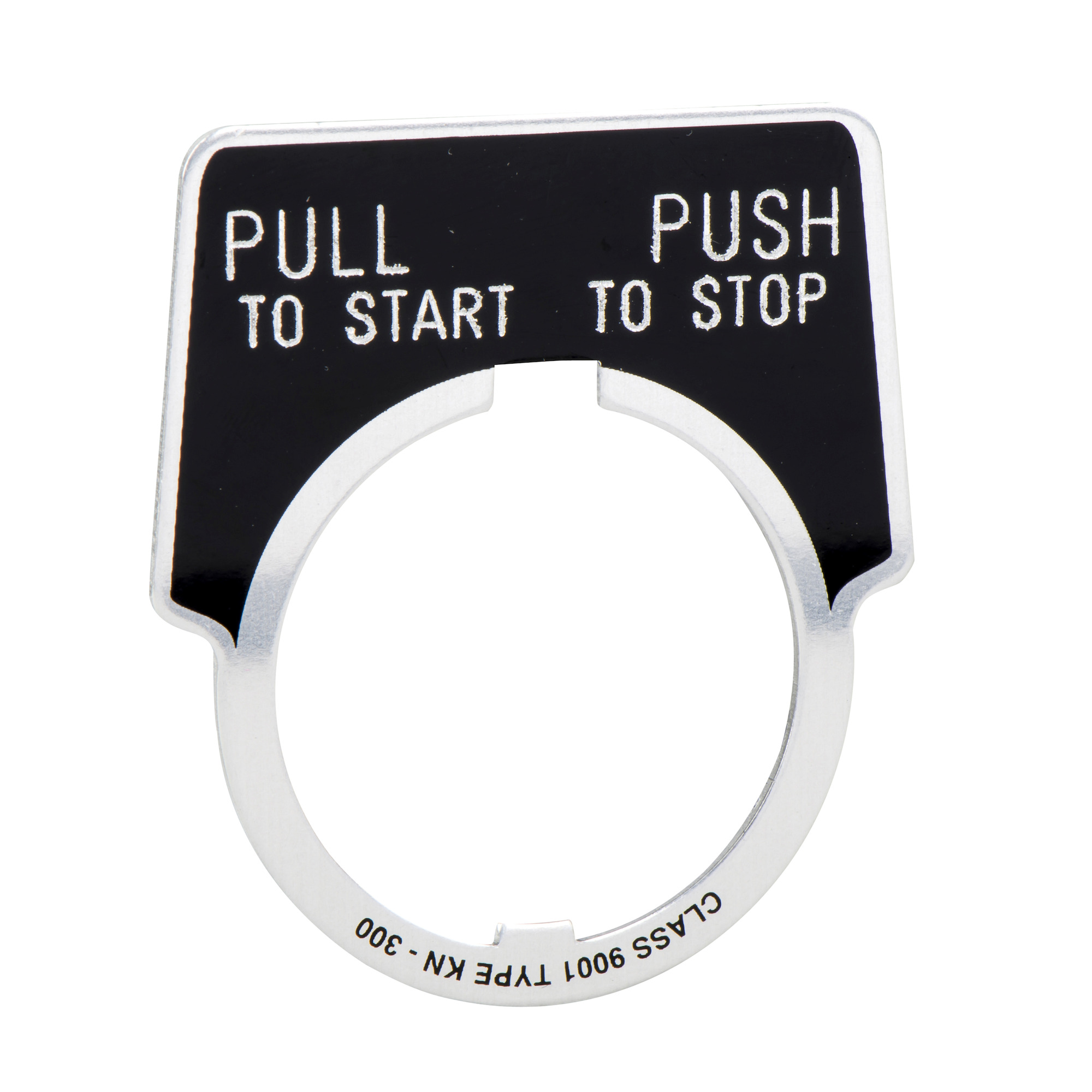 PUSH BUTTON LEGEND PLATE 30MM T-K