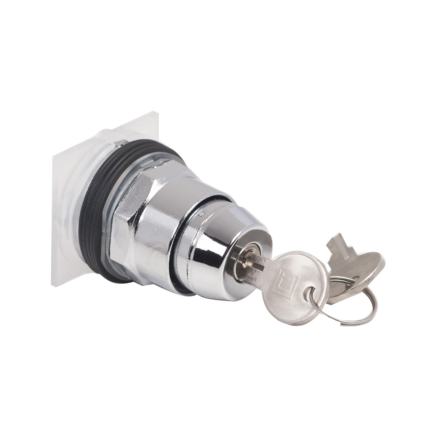 Key selector switch head, Harmony 9001K, metal, key switch, key active left, 30mm, key E11, 2 positions, Cam E, stay put