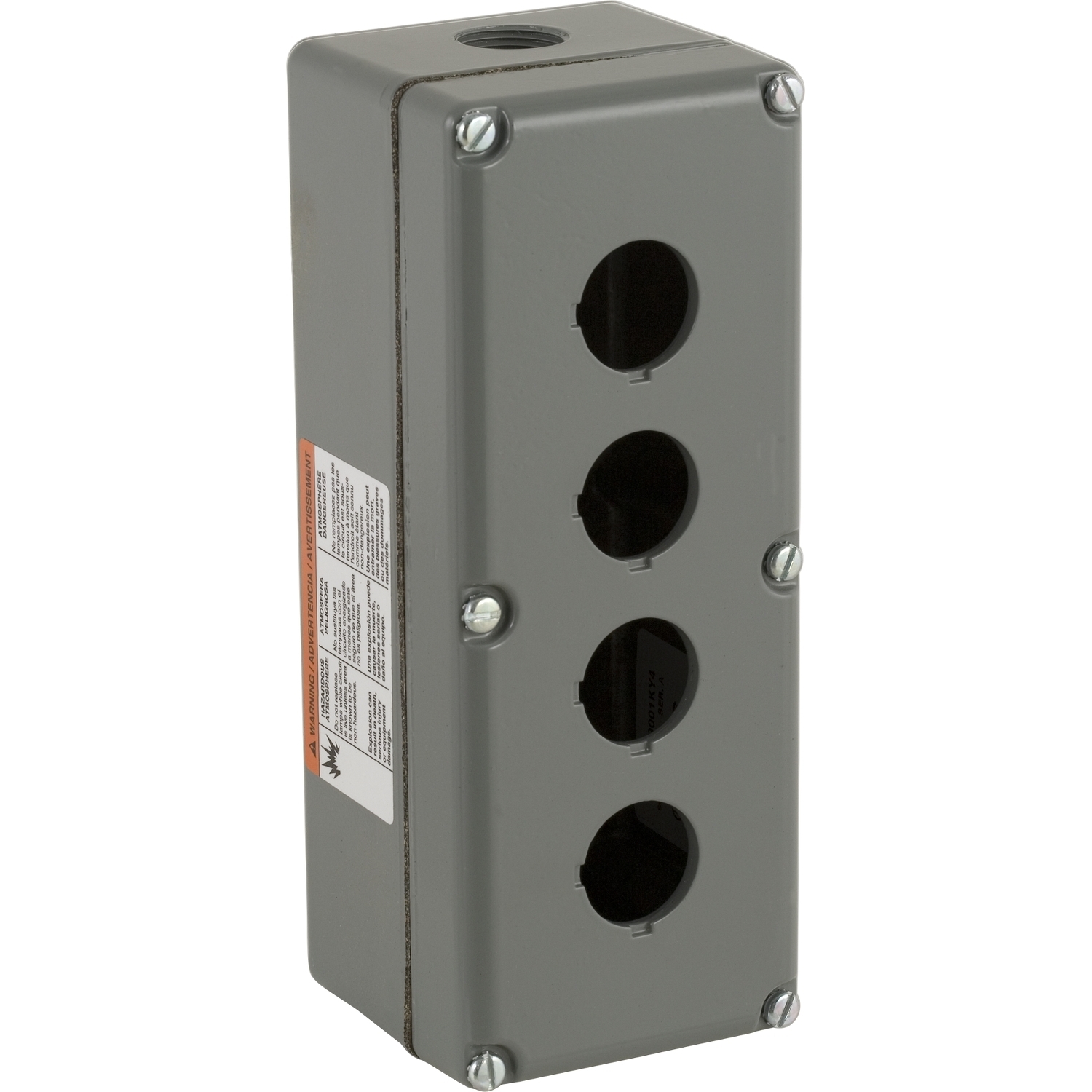 Empty enclosure control station, Harmony 9001K, Harmony 9001SK, aluminium, 4 cut outs, 30mm