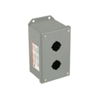 empty enclosure control station, Harmony 9001K, sheet steel, 30mm, 2 cut outs, K+SK+KX