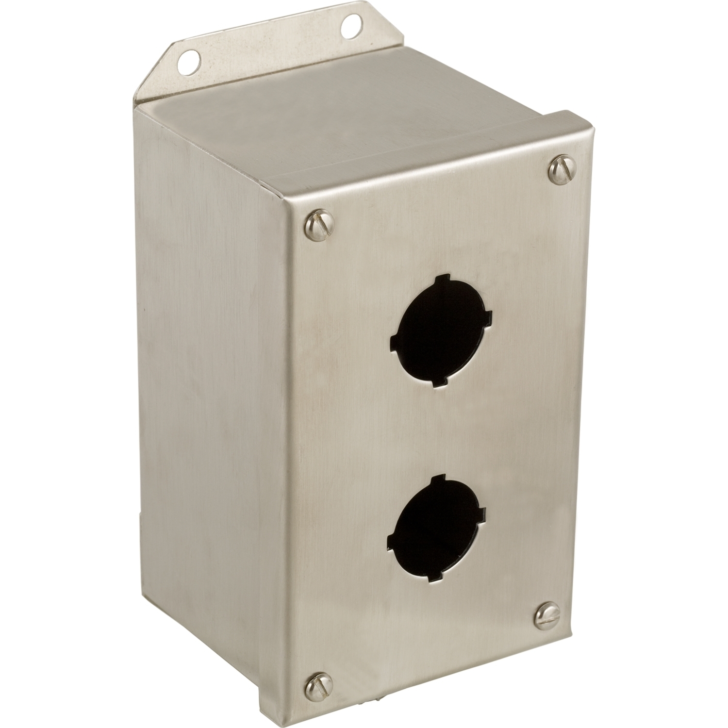 Empty enclosure control station, Harmony 9001K, Harmony 9001SK, stainless steel, 2 cut outs, 30mm
