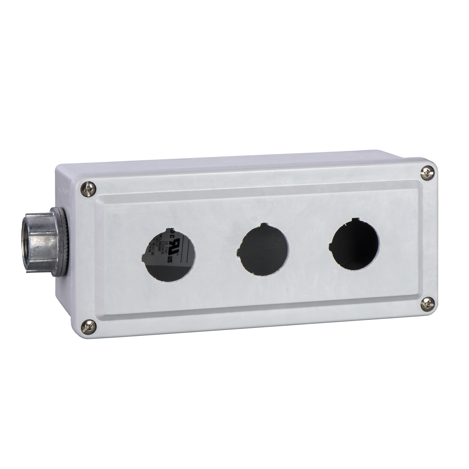 Empty enclosure control station, Harmony 9001K, Harmony 9001SK, stainless steel, 3 cut outs, 30mm