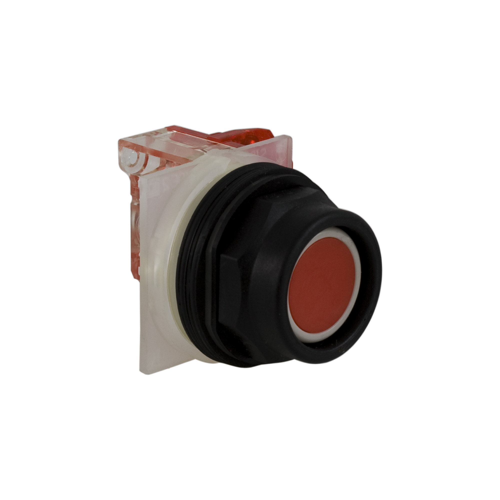 Push-button, Harmony 9001SK, plastic, recessed, red, 30mm, spring return, 1 NC