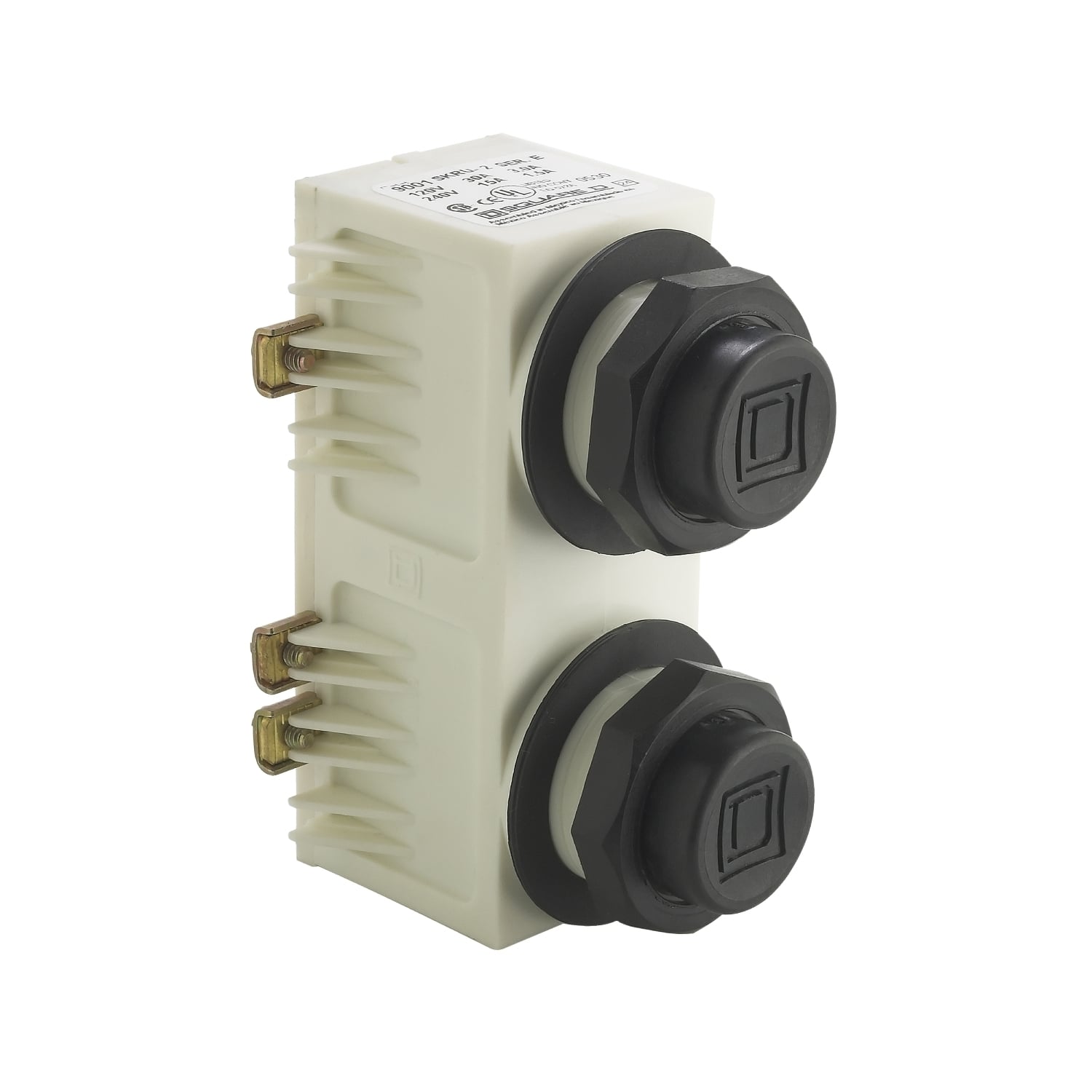 Push button, Harmony 9001SK, 2 speed, momentary interlocked, plastic, 600V AC, 10A, 30mm