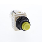 Push-to-test pilot light, Harmony 9001SK, plastic, polycarbonate, fresnel, yellow, 30mm, LED yellow, 24-28V