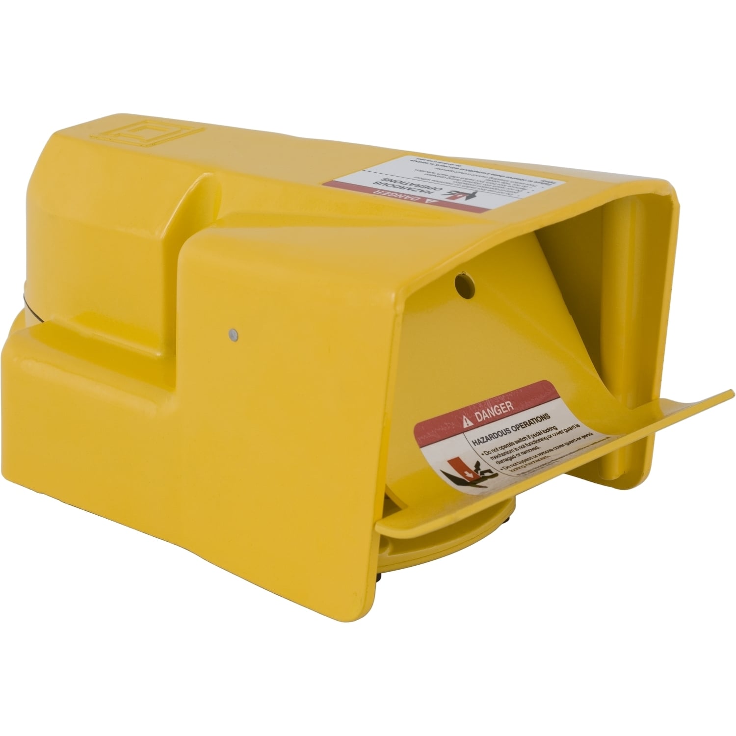 Foot Switch, Harmony 9002AW, industrial, oversized pedal and side shields, DPDT contact, with safety door, 10A at 600V AC