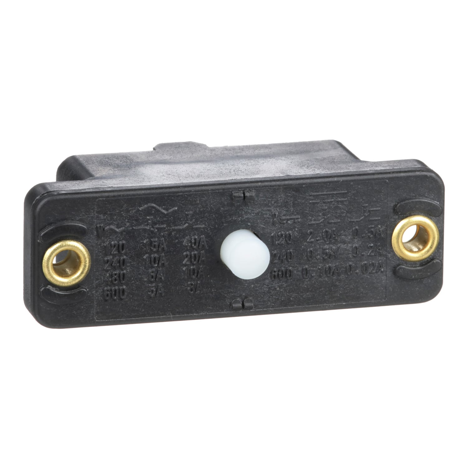 snap switch, 9007AO, plunger head, 1 NO and 1 NC contact, 15 A at 120 VAC, 600 VAC maximum