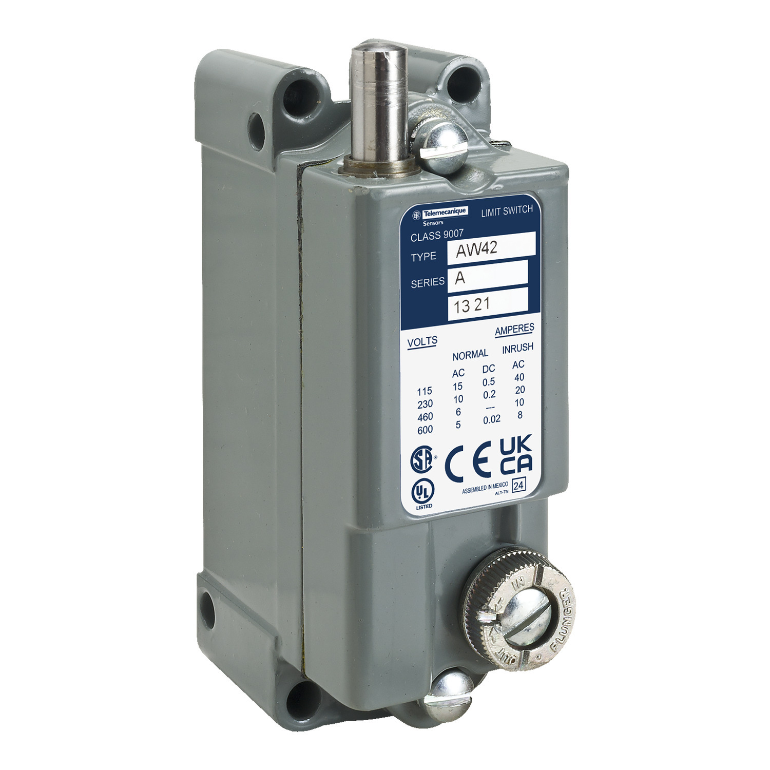 Limit switch, 9007, 600 VAC 15amp aw +options