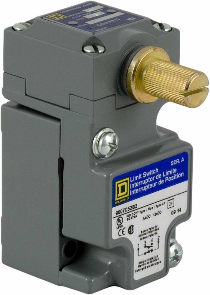 Square D,LIMIT SWITCH 600V 10AMP C +OPTIONS,-20...185 F,0.5 Inch NPT Conduit Entrance (screw clamp terminals),1 NO/1 NC Form Z - SPDT-DB,10 A,600V,C,heavy duty,Lever Arm (ordered separately) CW,Limit Switch,NEMA A600/Q600,NPT conduit entry 0.5 in,Spring Return - Standard Pretravel,UL Listed - CSA Certified - CE Marked