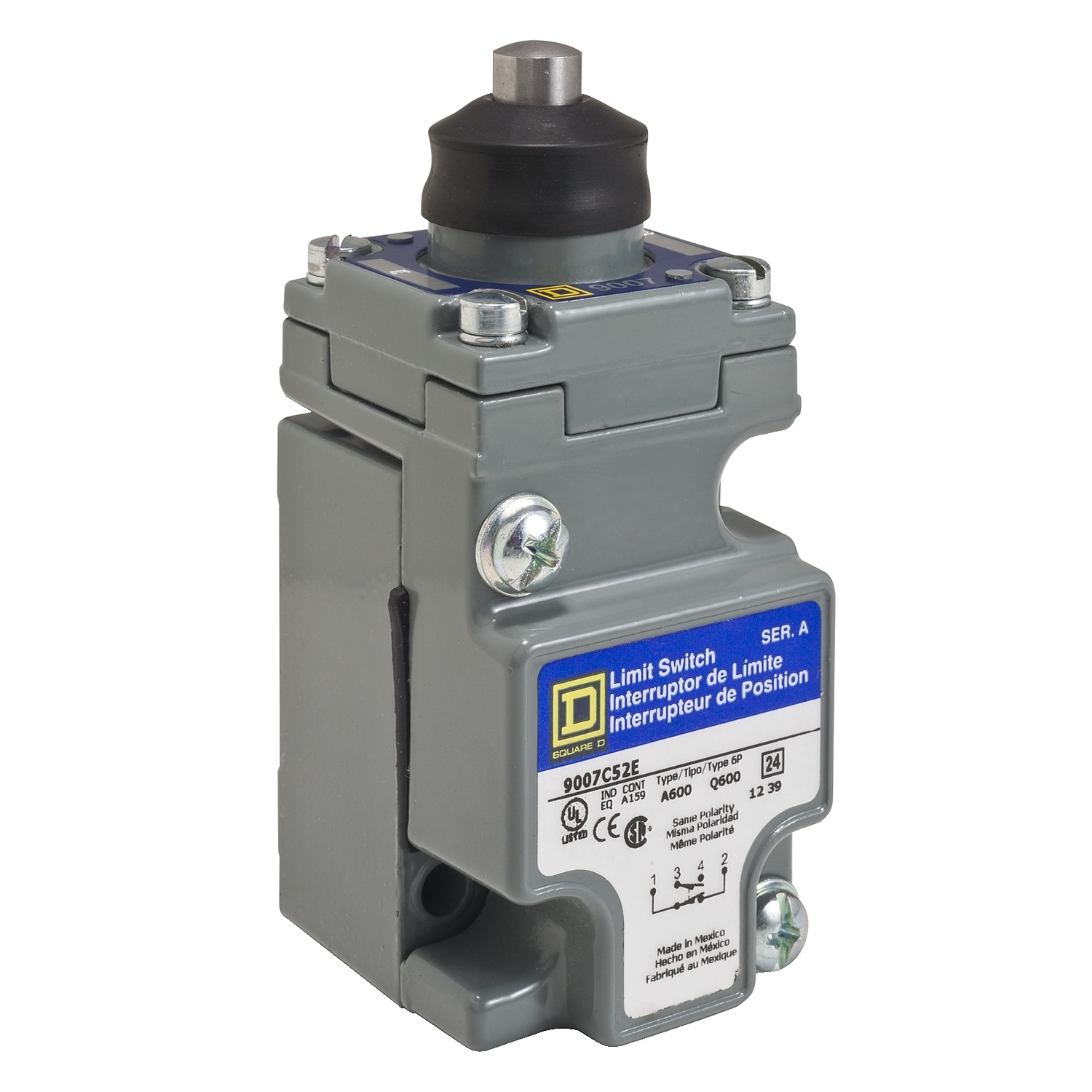 Limit switch, 9007, 600 V 10amp c +options