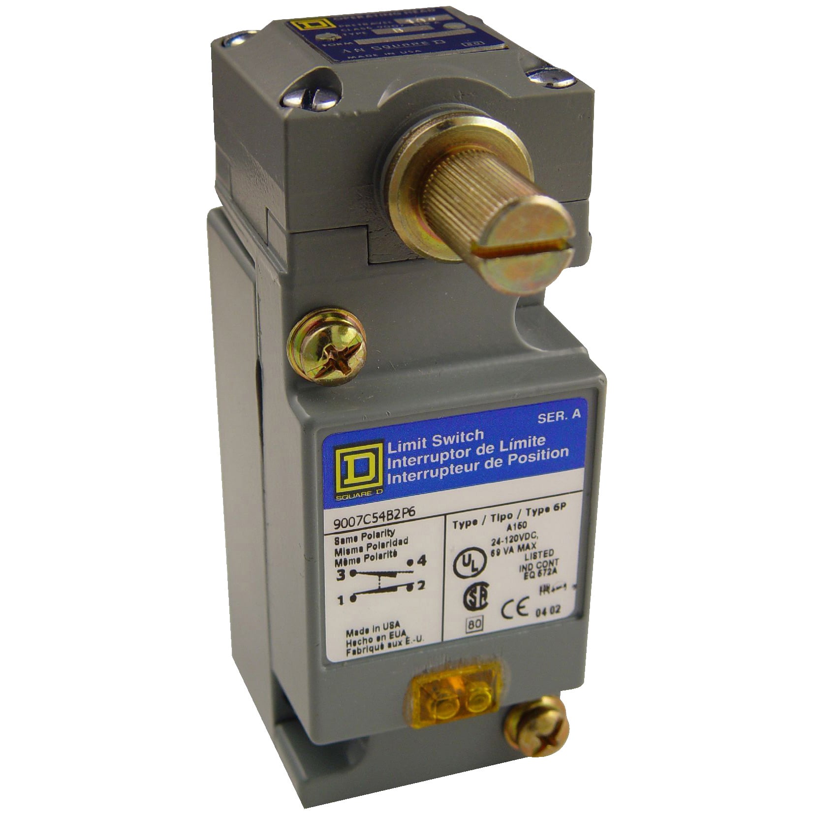 Limit switch, 9007, 600 V 10amp c +options