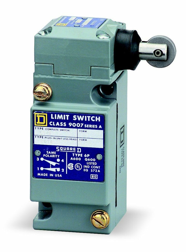 LIMIT SWITCH 600V 10AMP C +OPTIONS,0...185 F,1 NO/1 NC Form Z - SPDT-DB,10 A,4 Pin (Male) Micro Connector,600V,C,heavy duty,Limit Switch,NEMA A600/Q600,Side Roller-Plunger Vertical,UL Listed - CSA Certified - CE Marked