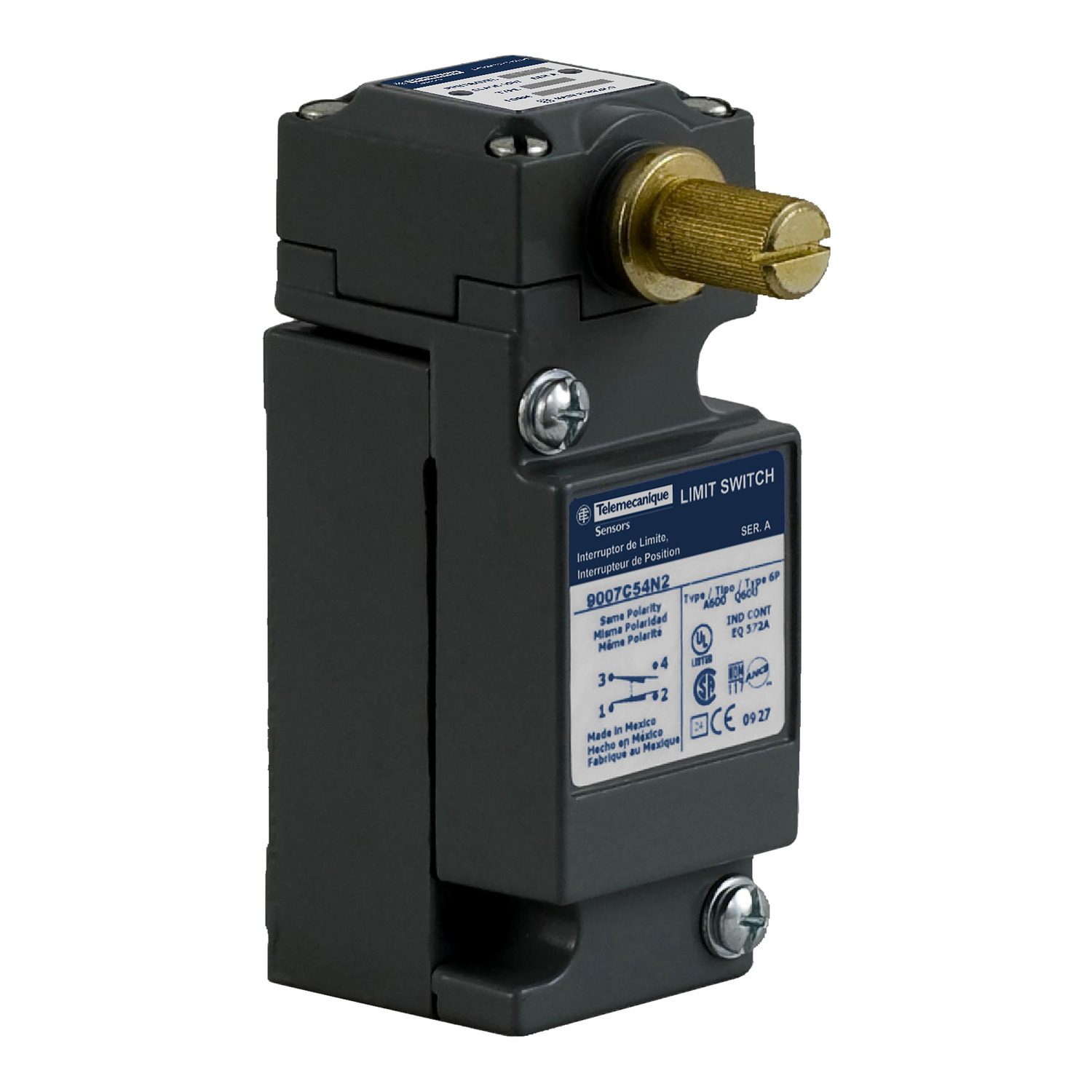 Limit switch, 9007, 600 V 10amp c +options