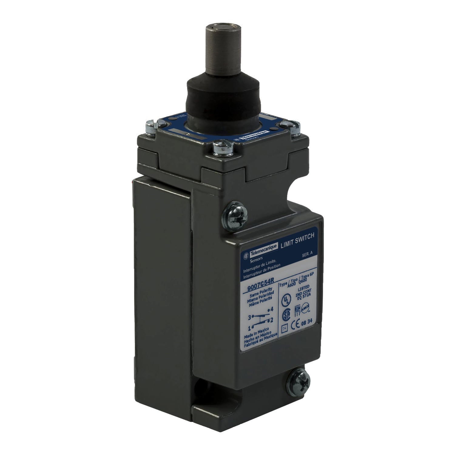 Limit switch, 9007, 600 V 10amp c +options