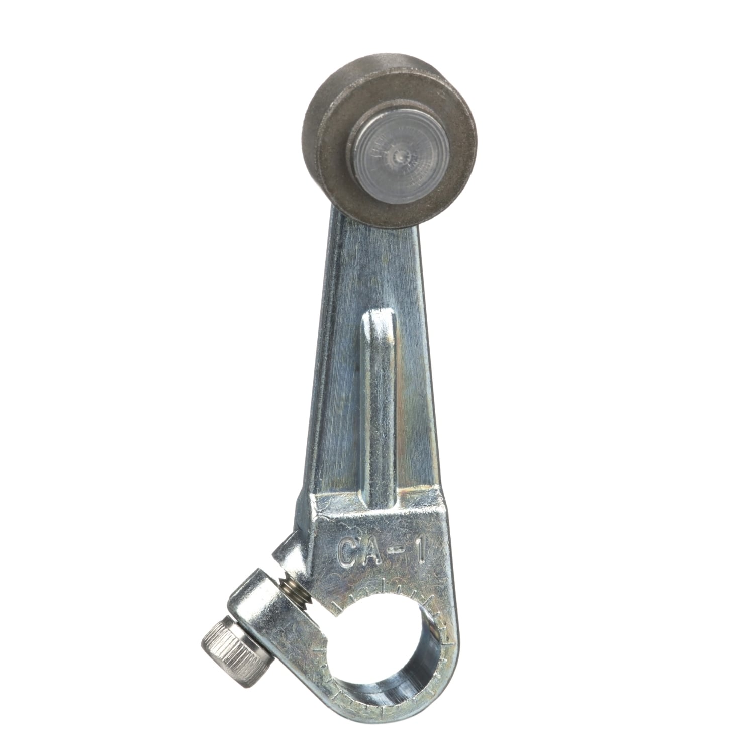 limit switch lever arm, 9007C, 2 inch long cast zinc lever arm, 0.625 inch diameter roller, 0.25 inch wide roller