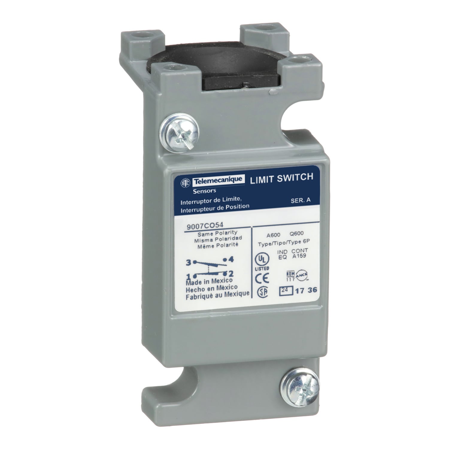 limit switch switch body, 9007C, standard plug in body, 1 NO and 1 NC