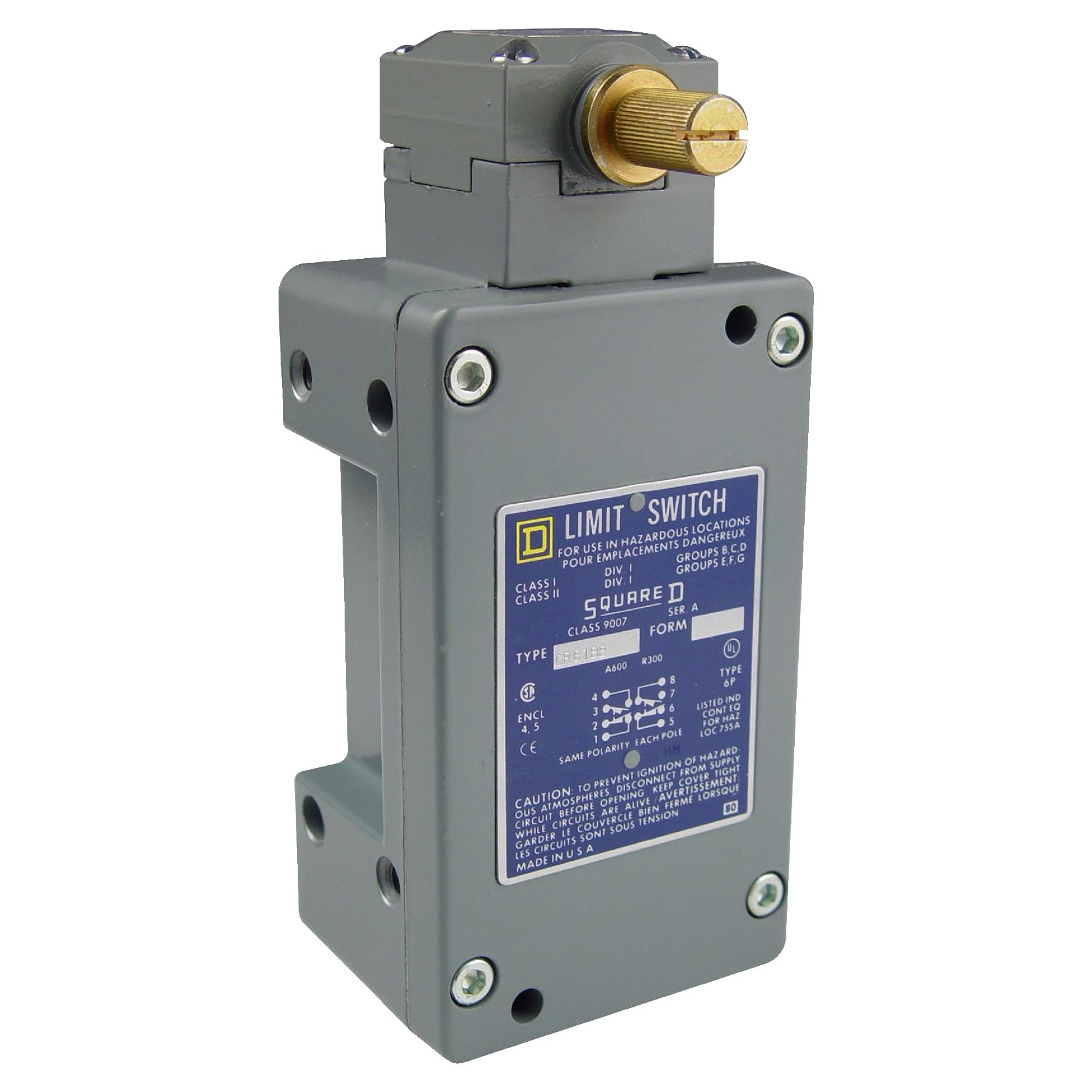 Limit switch, 9007, 600 V 10amp c +options