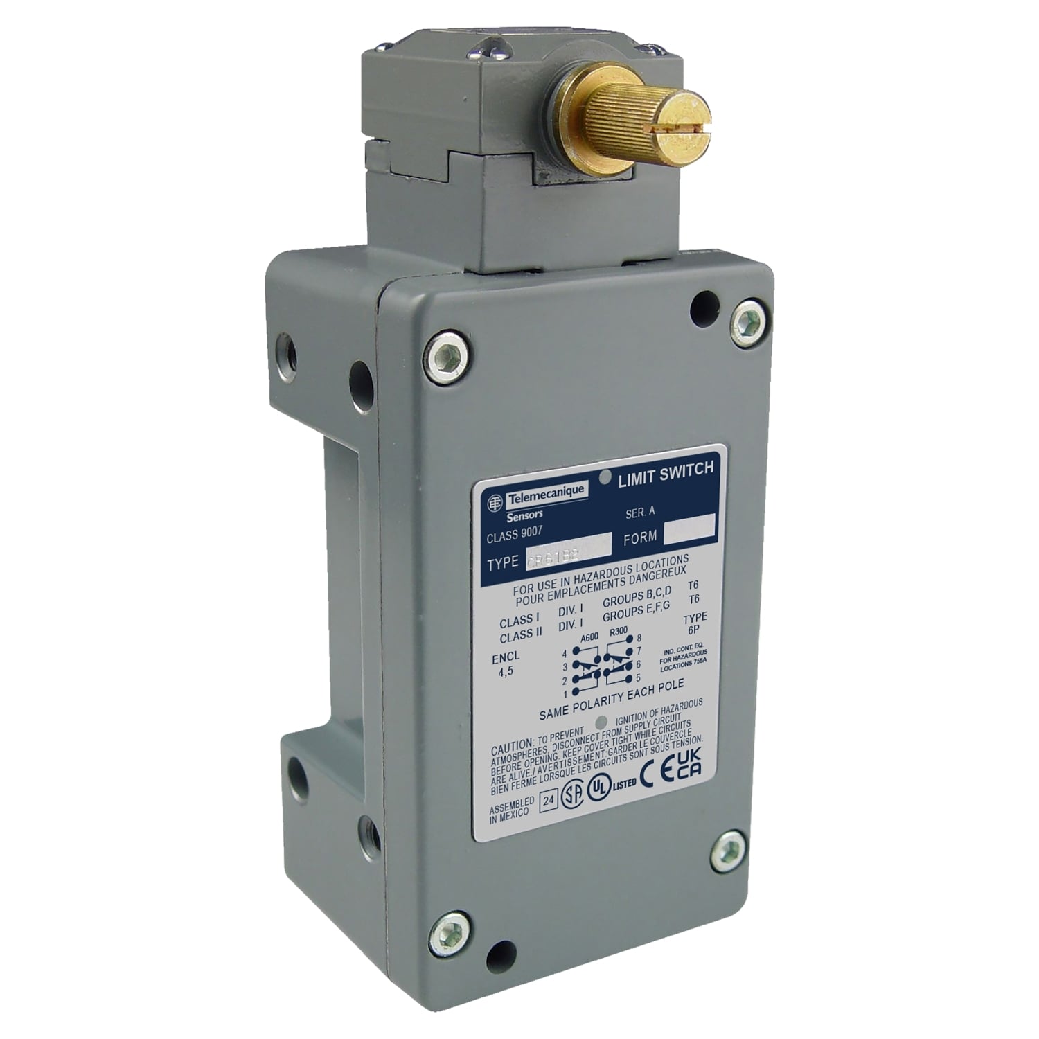 Limit switch, 9007, 600 V 10amp c +options