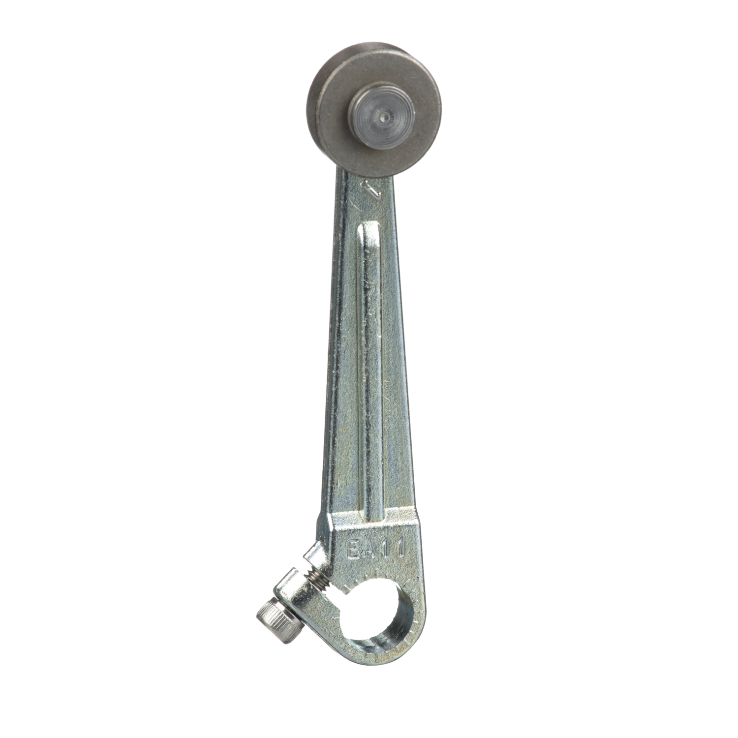 limit switch lever arm, 9007C, 3 inch long cast zinc lever arm, 0.75 inch diameter roller, 0.25 inch wide roller